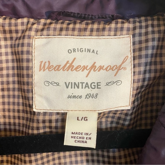Original Weatherproof Vintage 1948 Plum Jacket - Picture 6 of 6
